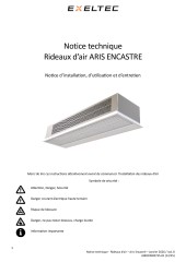Notice technique rideau d'air ARIS ENCASTRE