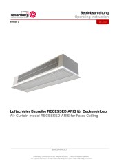 Installation Manual - Air curtain - Recessed Aris