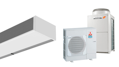 Luftridå för värmepump, Windbox för MITSUBISHI ELECTRIC