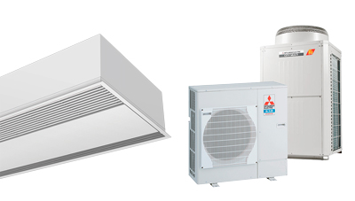 Luftridå för värmepump, försänkt Windbox för MITSUBISHI ELECTRIC