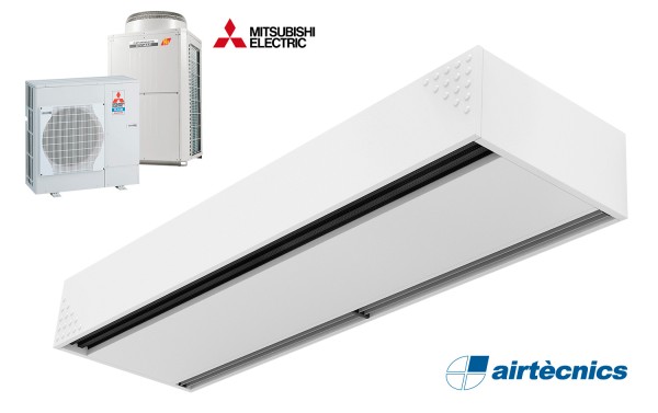 Rideau d'air Dam DX avec pompe à chaleur pour MITSUBISHI ELECTRIC