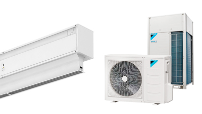 Kurtyna powietrzna Invisair DX do pomp ciepła DAIKIN