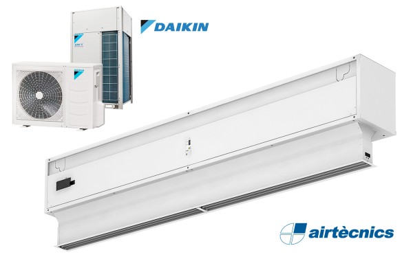 Rideau d'air Invisair DX avec pompe à chaleur pour DAIKIN