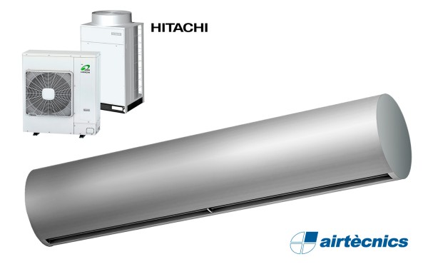 Rund DX varmepumpebasert luftgardin for HITACHI