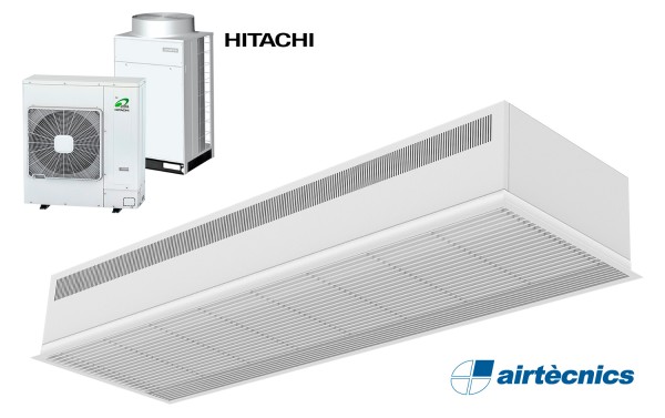 Cortina de ar Dam DX embutida com bomba de calor HITACHI