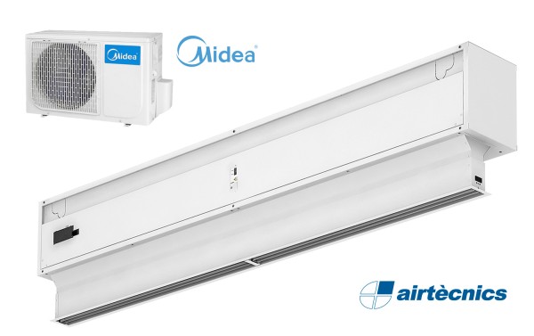 Zračna zavesa Invisair DX s toplotno črpalko za MIDEA