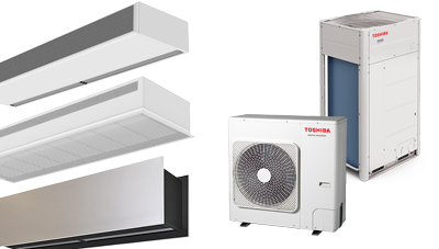 Toshiba hőszivattyús légfüggönyök