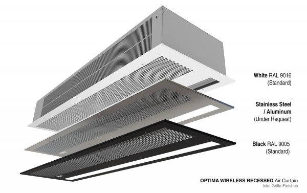 Rideau d'air encastré Optima Wirelesse