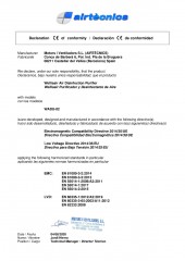 Conformity Declaration Motors i Ventiladors - Wellisair