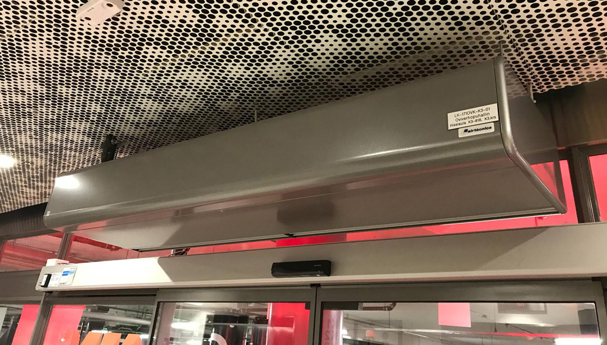 Cortina d'aire Smart al centre comercial REDI Finlàndia Hèlsinki